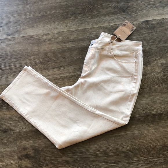 SUBTLE SPARKLE DENIM! COLDWATER CREEK ROSE GOLD METALLIC ANKLE JEANS - Picture 1 of 15